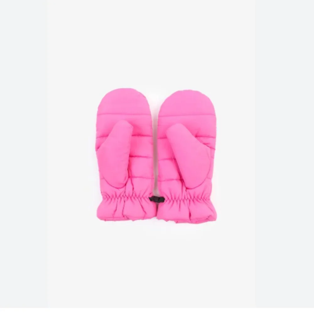 ARITZIA TNA HOT PINK PUFFER MITTENS Gloves Down M/L‎ Medium Large